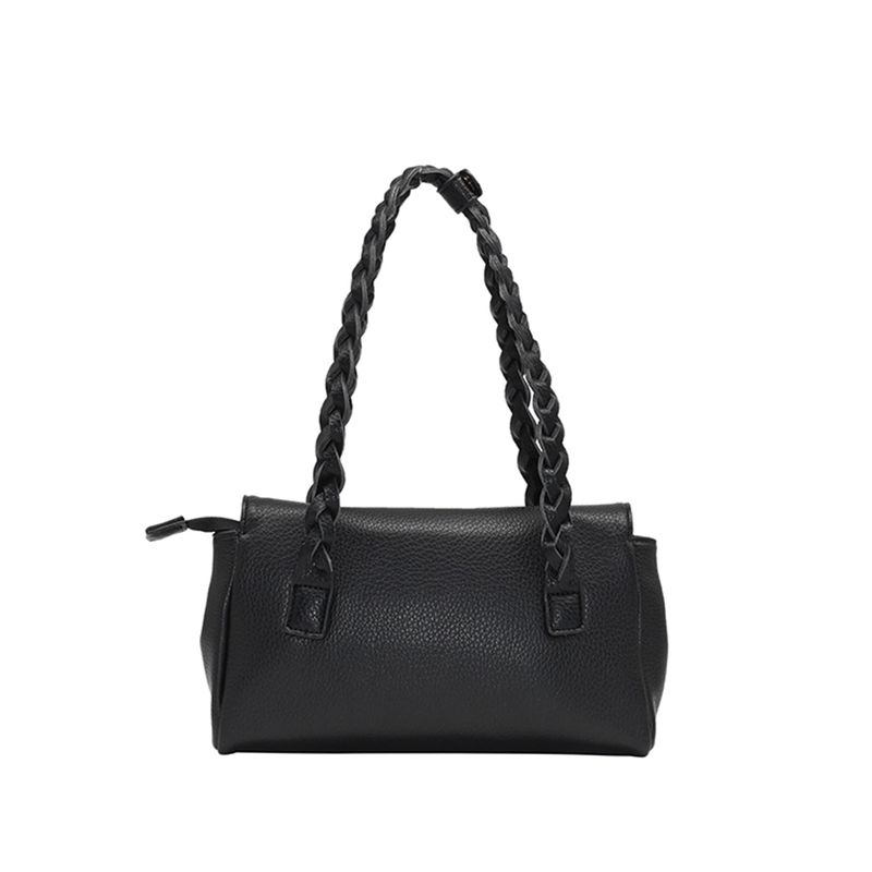 Holly lav shopper - svart veske i imitert skinn med gullfargede detaljer