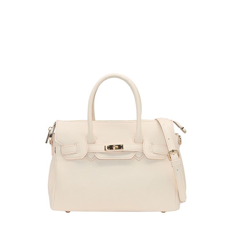 Havanna liten shopper - beige veske i imitert skinn