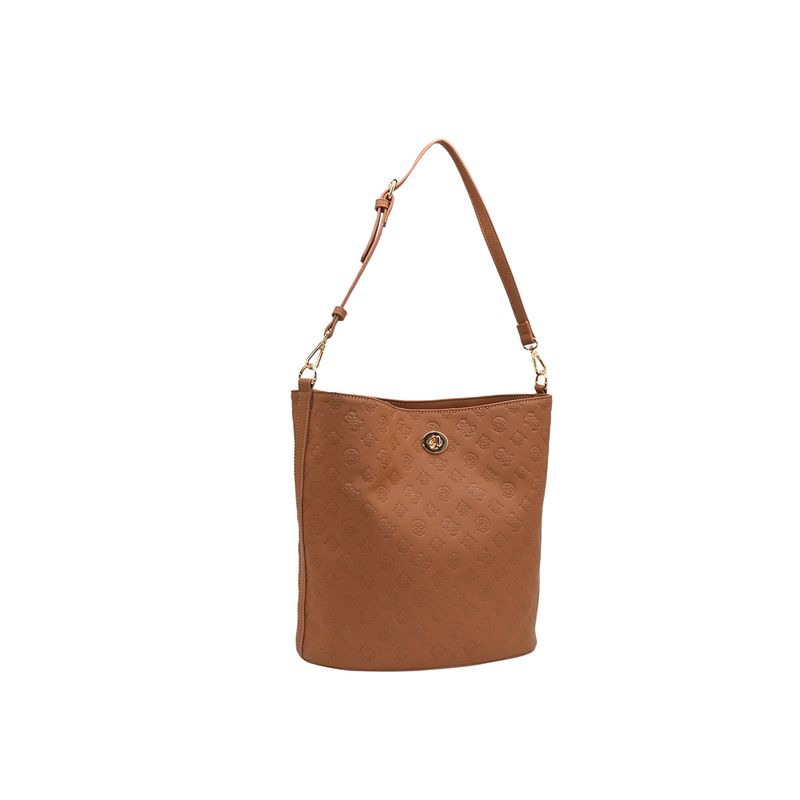 Ivory bucketbag - cognac - romslig og stilren veske