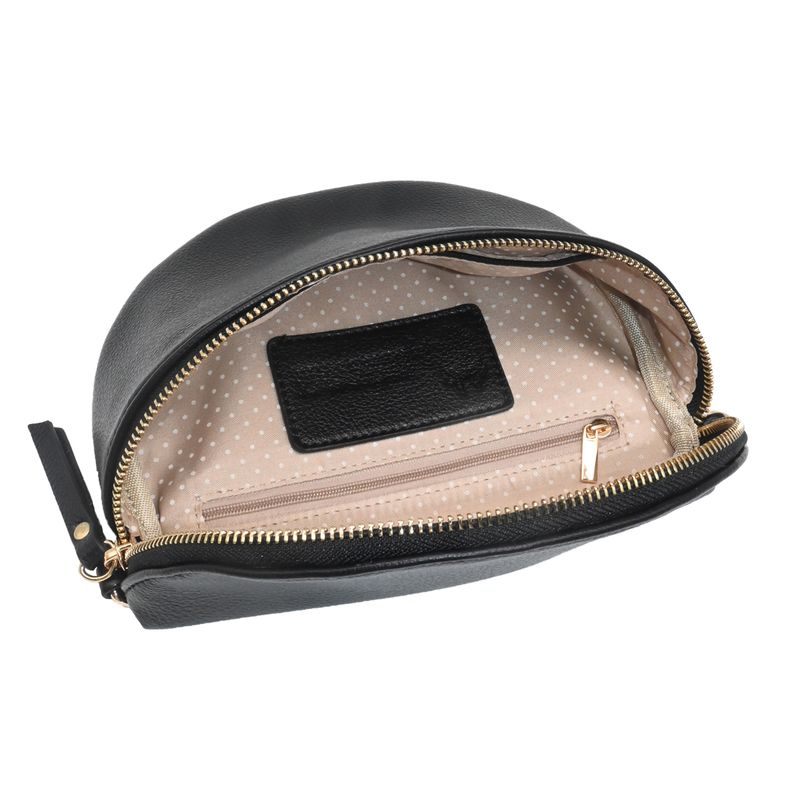 PEPPER bumbag med mønstret rem - svart