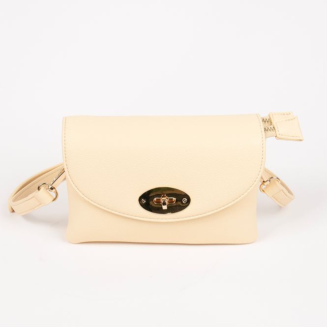 Hovedbilde DANIELLE clutch gul pastel i imitert skinn