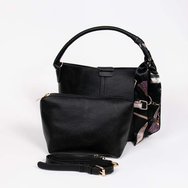Ibelin liten bucketbag - svart - feminin veske med tidløs form