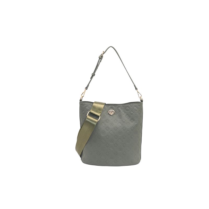 Ivory bucketbag - olivengrønn - romslig og stilren veske