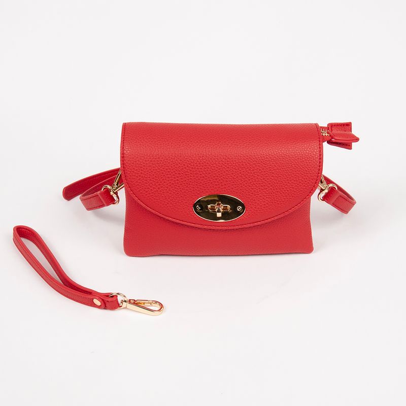 DANIELLE clutch rød i imitert skinn