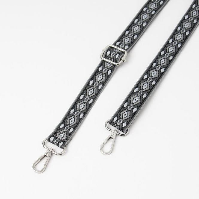 Hovedbilde Smal skulderrem grå - justerbar mønstret ...