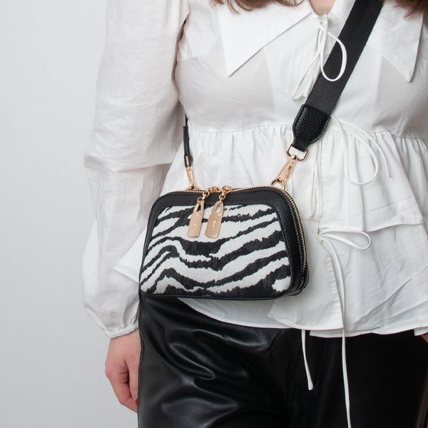 Hovedbilde GLORIA clutch veske - zebra mønster i imitert ...