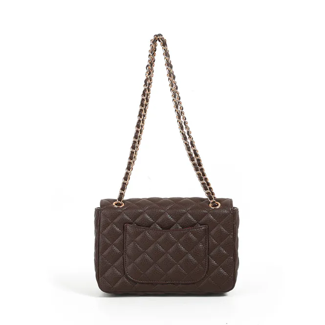 Hovedbilde Daisy clutch brun med vattert mønster