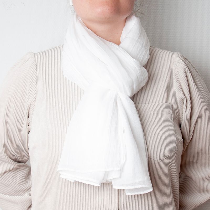 Scarf i modal - vit