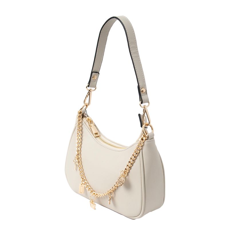 FIE Clutch med charmslenke - beige
