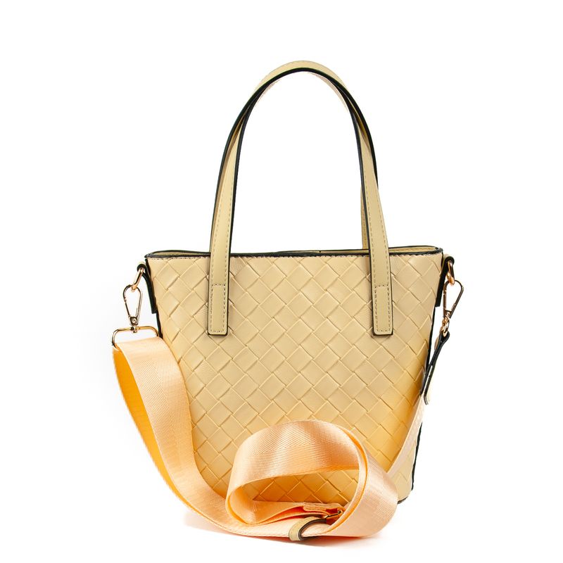 Ivy mini shopper - lys gul - kompakt og stilren veske