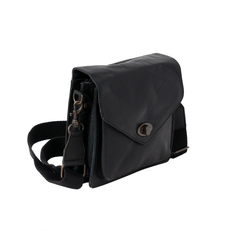 LUCY skinnclutch med låsspenne - svart