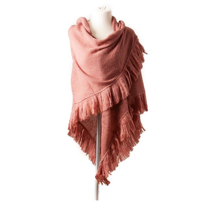 Hovedbilde Sjal i mohairmix - pudderrosa