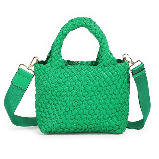 Hovedbilde Edda flettet mini bag - sterk grønn - elegant ...