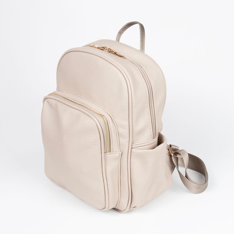 Kairo ryggsäck i imiterat skinn beige