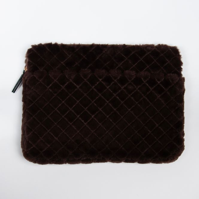 Hovedbilde PC cover 16 tommer i fuskpels brun