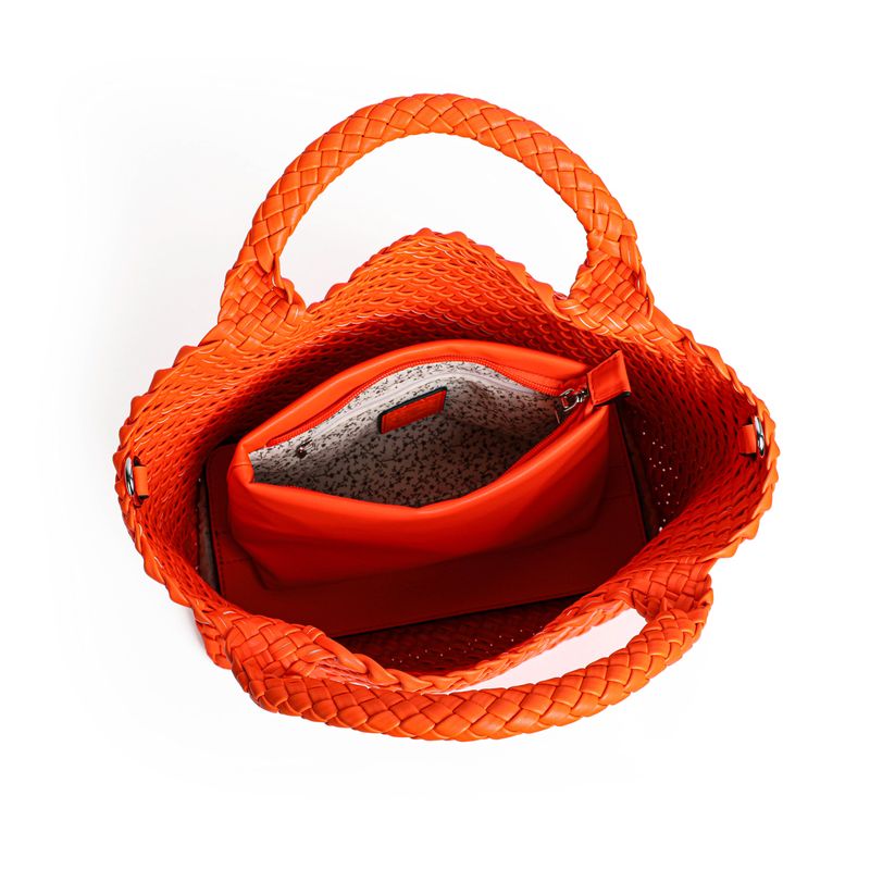 BILLIE flettet håndveske - orange