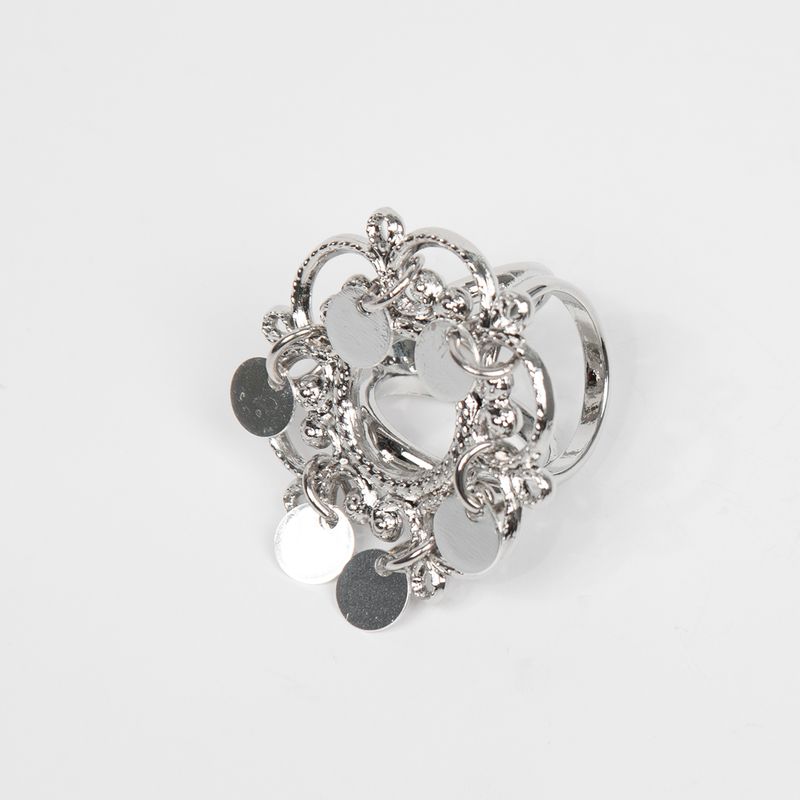 Skjerfring sølje sølvfarget - lite skjerfsmykke 3 cm