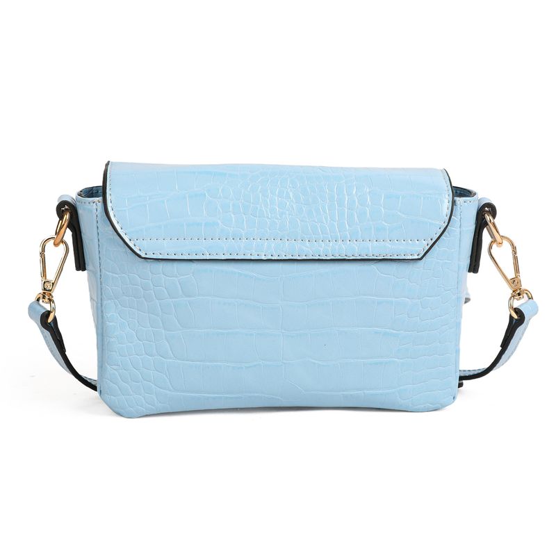 BEVERLY croco clutch - lys blå