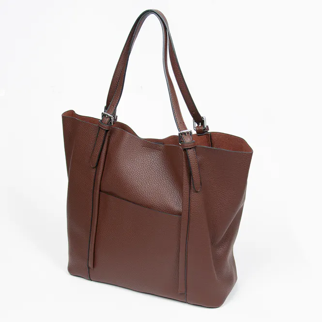 Hovedbilde Hilde shopper veske brun - stor tote i imitert ...