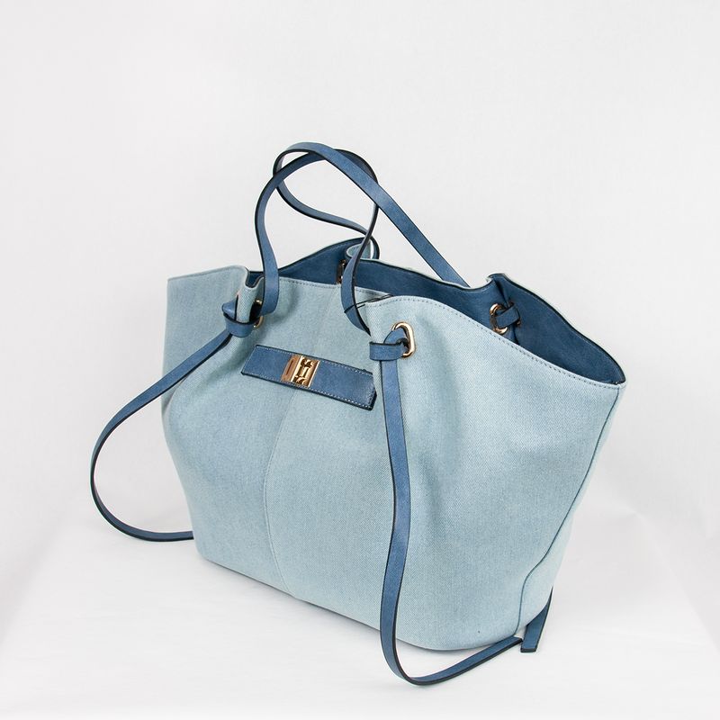JOSEFINE stor shopper - jeansblå