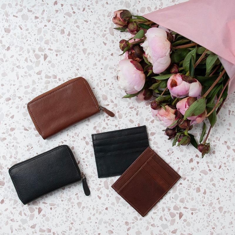 Lommebok i skinn - brun