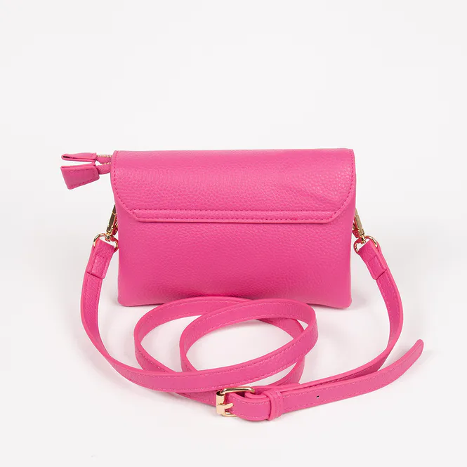 Hovedbilde DANIELLE clutch sterk rosa i imitert skinn