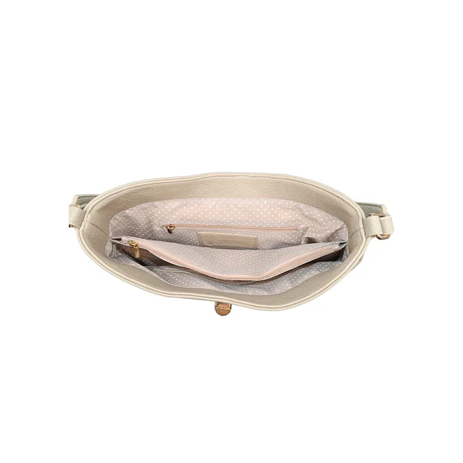 Hovedbilde Iona ovalbag - beige - romslig skulderveske i ...