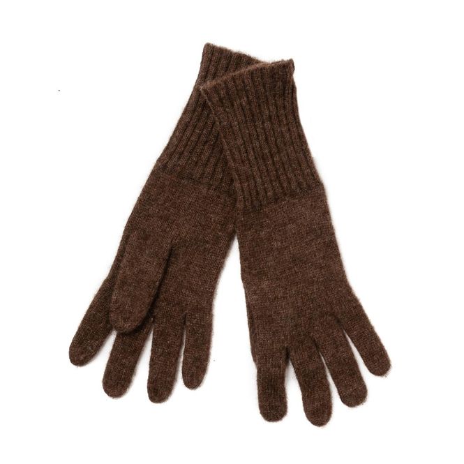 Hovedbilde Lang strikkevante - brun