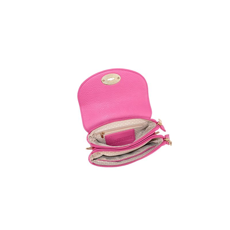 DANIELLE clutch stark rosa i imiterat skinn