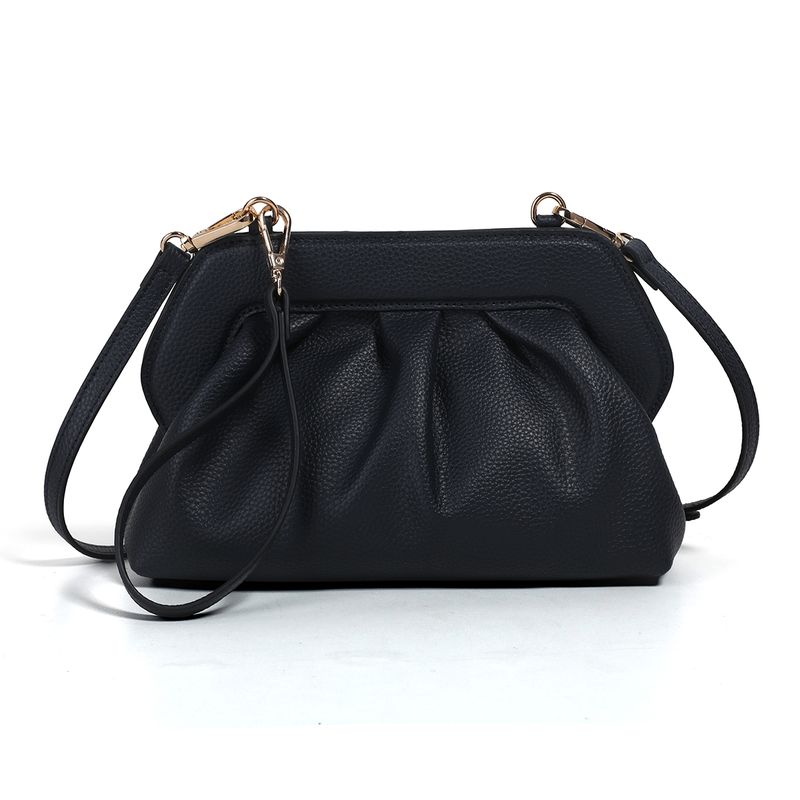 JOELLE portemone clutch/veske marineblå - liten veske med skulderrem