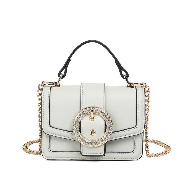 Hovedbilde FELICIA Clutch med stor glitterspenne - beige