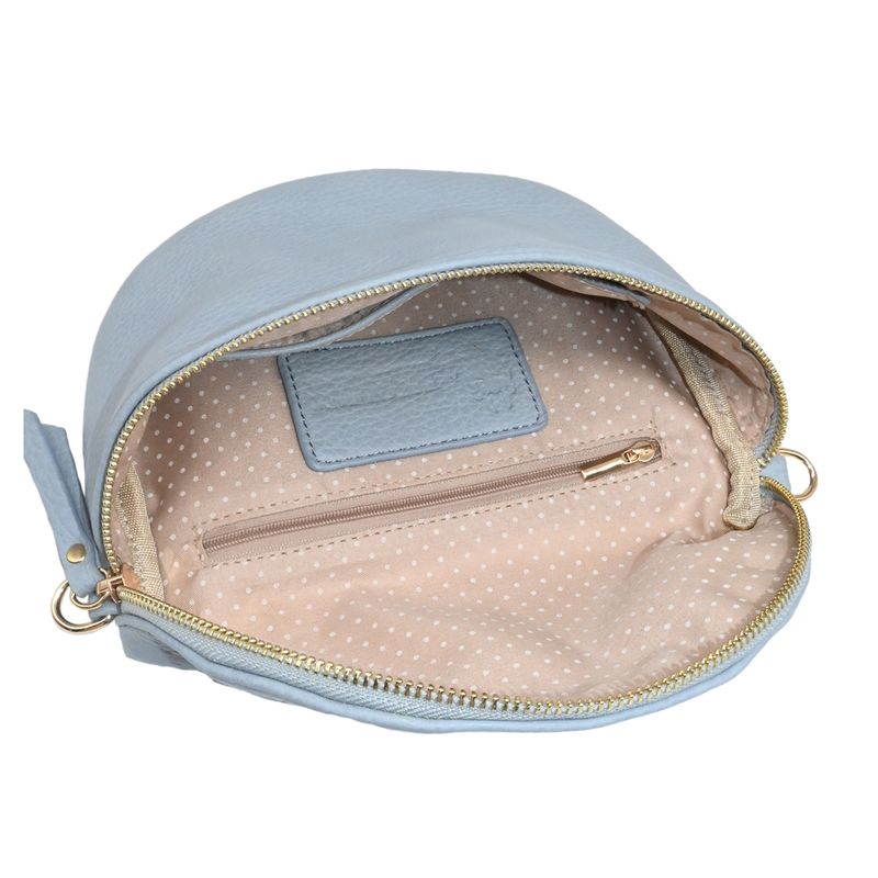 PEPPER bumbag med mønstret rem - lys blå