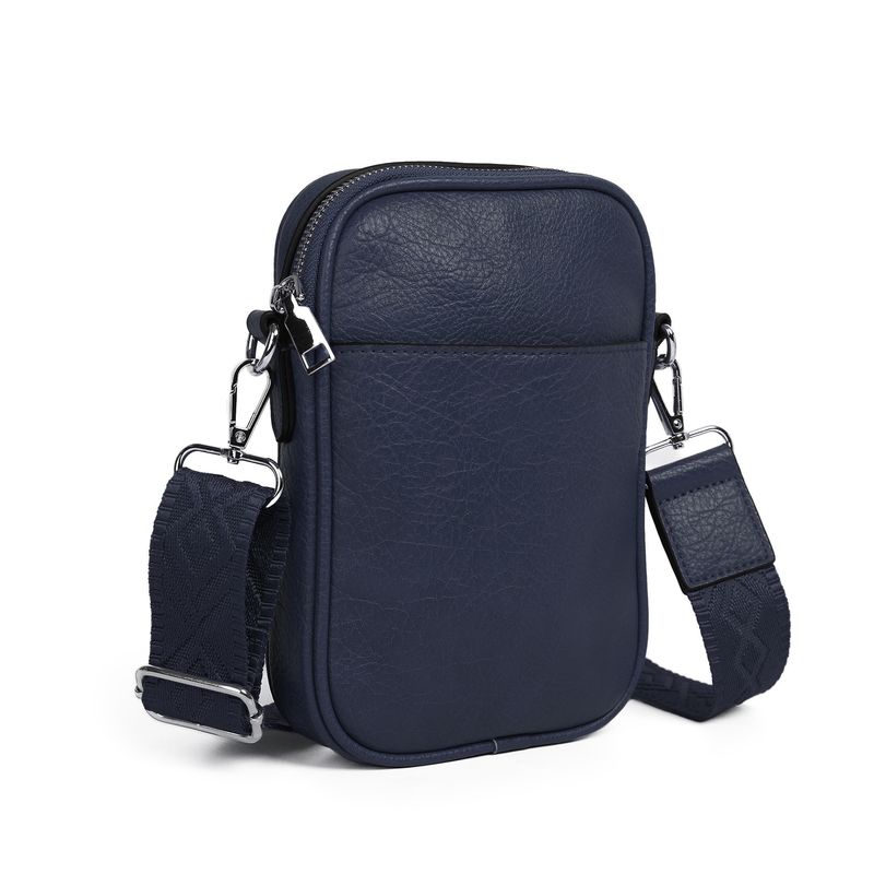 Honey mobilveske marine - liten crossbody i imitert skinn