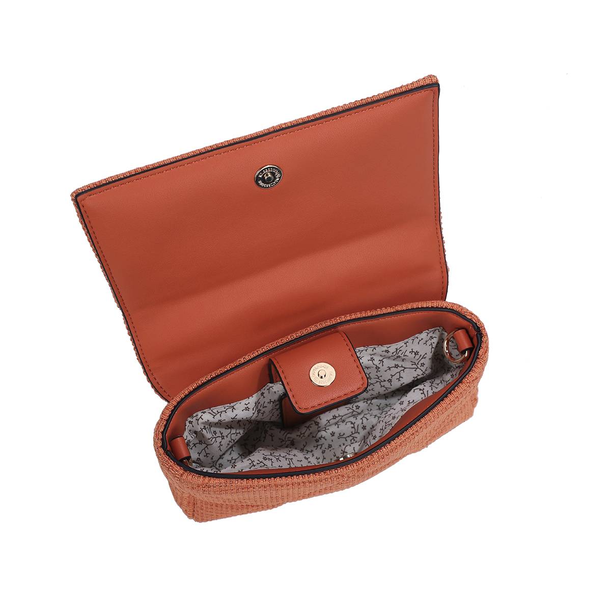 PAULINE mini clutch i tekstil - orange