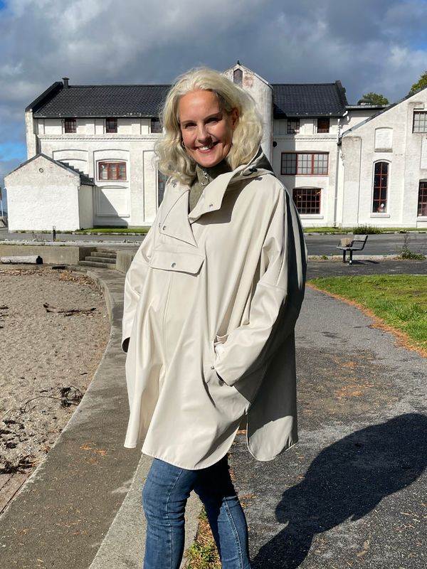 Regnponcho - offwhite