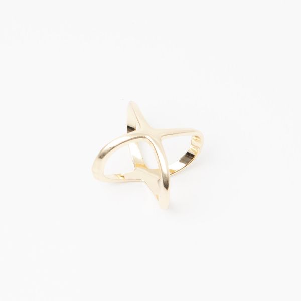 Hovedbilde Skjerf ring enkel X - gull