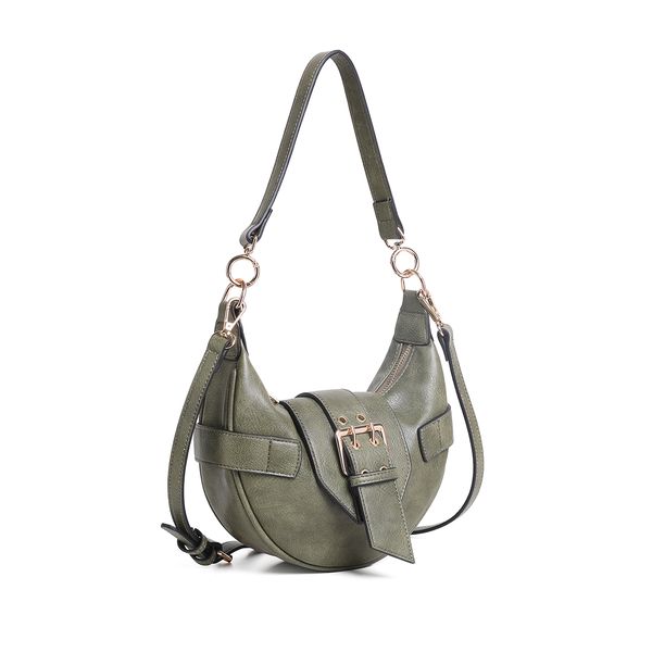 Hovedbilde GWEN skulderveske i olivengrønn imitert skinn