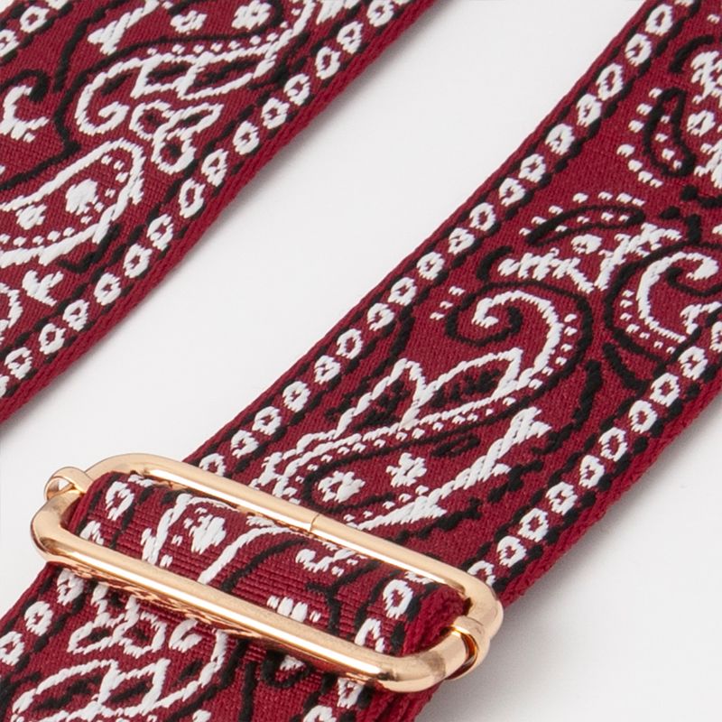 Skulderrem med bandana mønster - burgunder