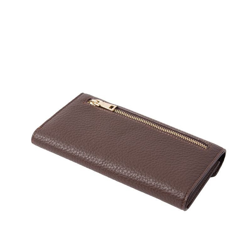 DIANA lommebok med clipslås - brun