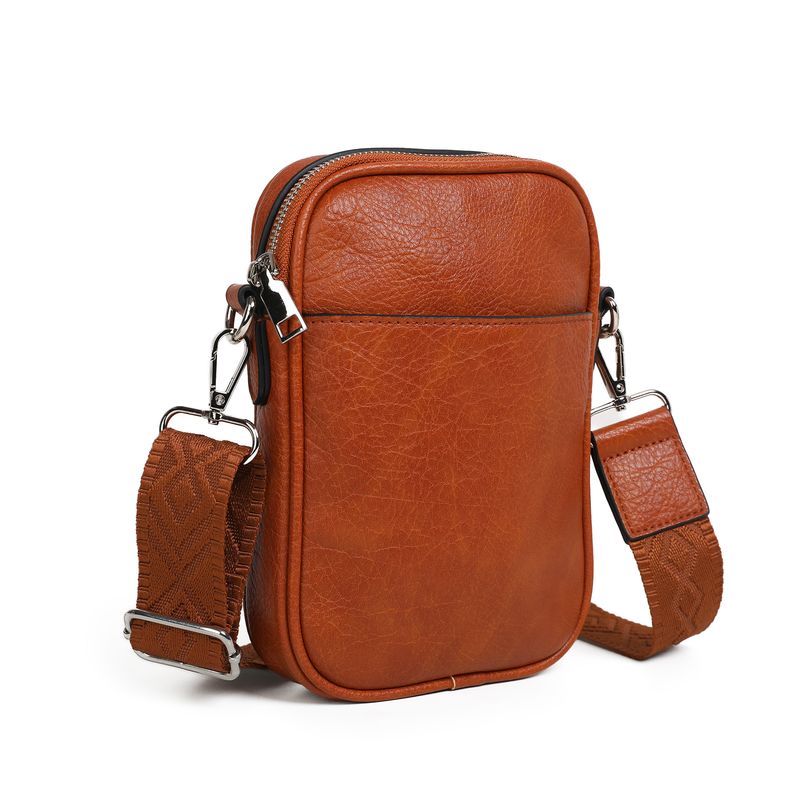 Honey mobilveske cognac - trendy mobilveske i imitert skinn