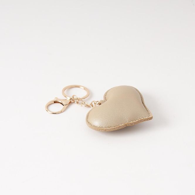 Hovedbilde Veskepynt med hjerte - beige