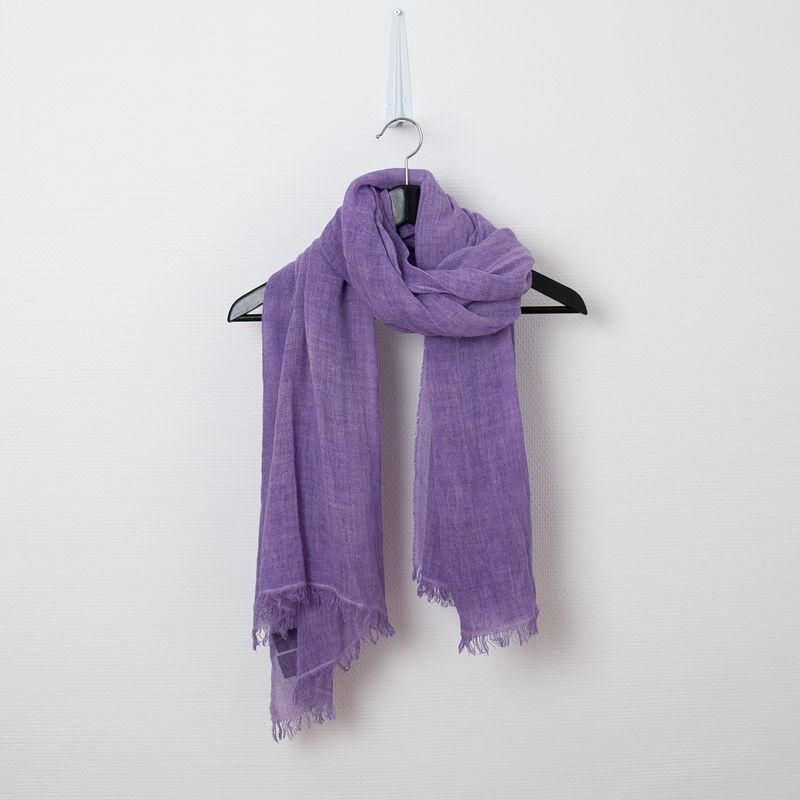 Ull/viskose vevet sjal - lavendel
