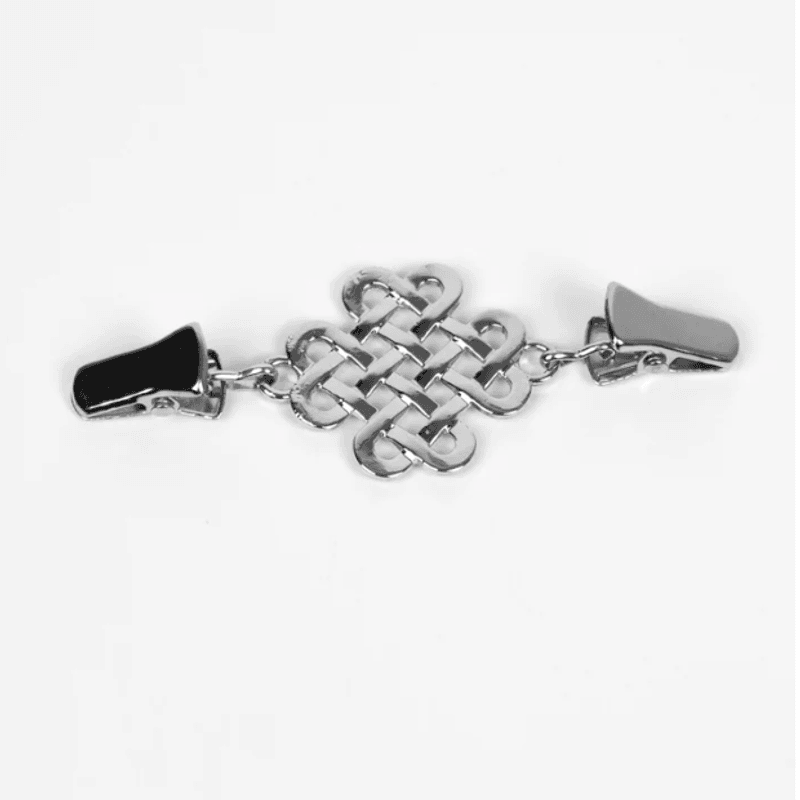 Skjerf-lenke med dekorativ knutedetalj - 7 cm