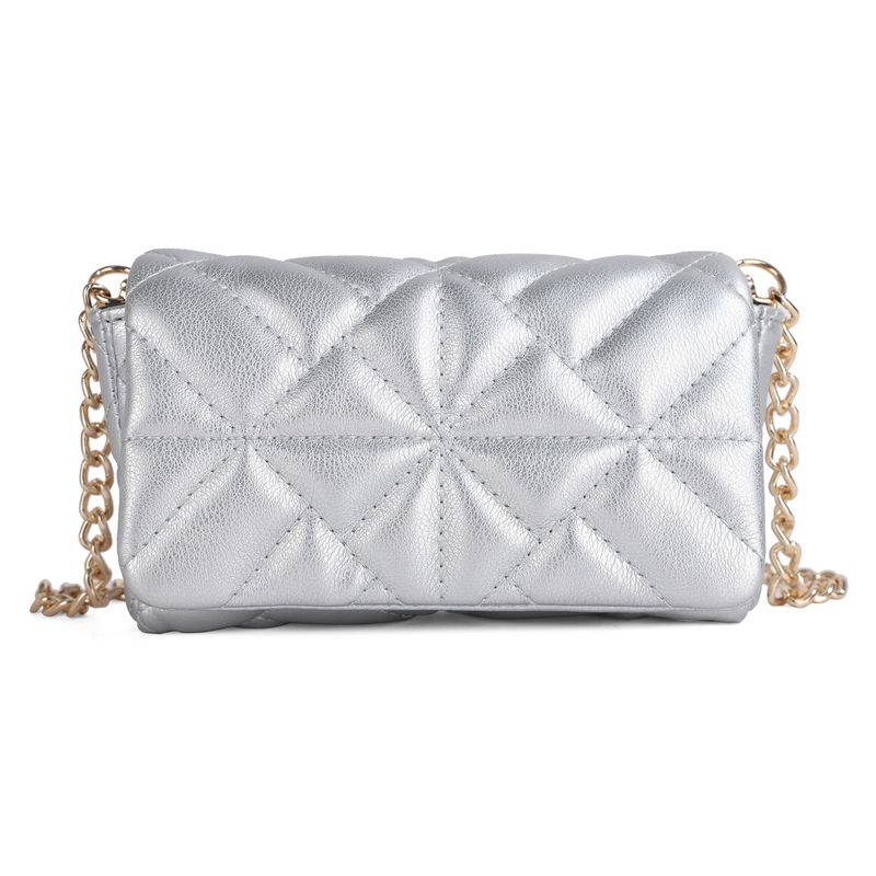 NANNA waffel mobilveske - sølvfarget