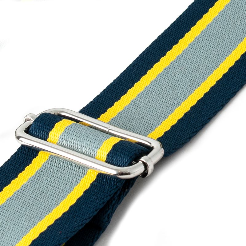 Stripete skulderrem - marine/gul
